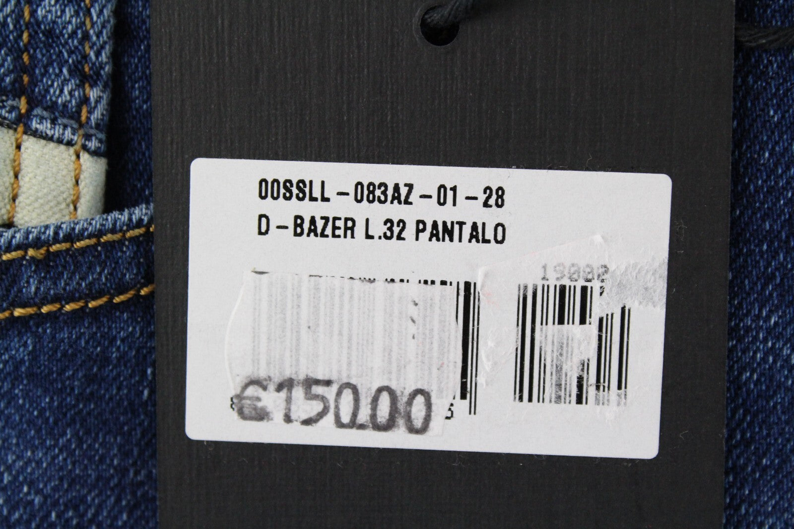 DIESEL D-Bazer 083AZ Men's Jeans W28/L32 Blue Tapered Cotton Stretch Wash