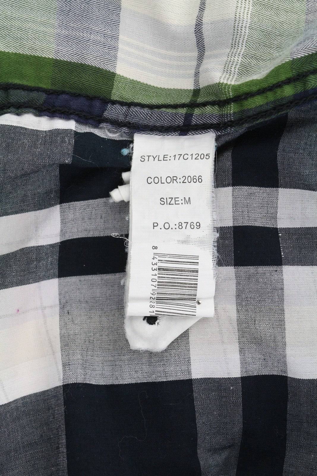 DESIGUAL Men Shirt M Casual Roll-Up Buttoned Spread Neck Plaid Logo Regular Fit