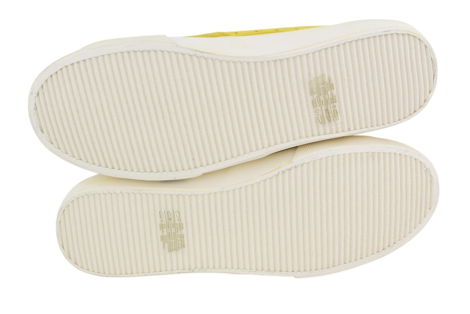 DIESEL S-Mydori Lc Mens Sneakers EU44.5 Yellow Suede Leather Low Top RRP€160