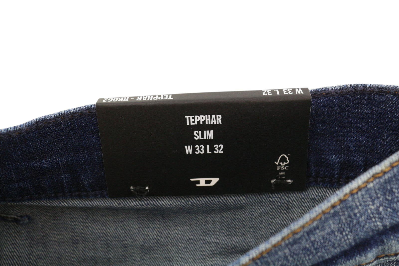 DIESEL Tepphar-X RB062 Men Jeans W33/L32 Washed Denim Blue Slim Fit RRP€175