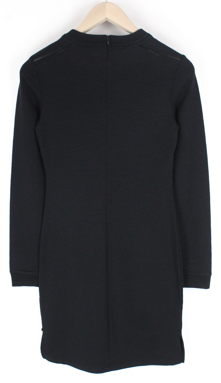 MAISON SCOTCH Womens Black Stretch Dress XS Cotton Blend Long Sleeve Short