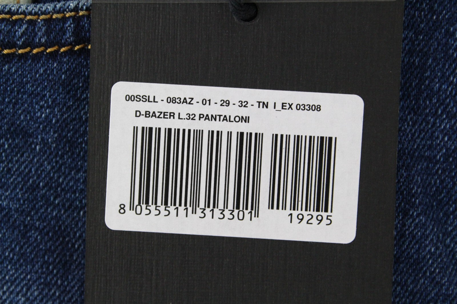 DIESEL D-Bazer 083AZ Men's Jeans W29/L32 Blue Cotton Stretch Tapered Wash