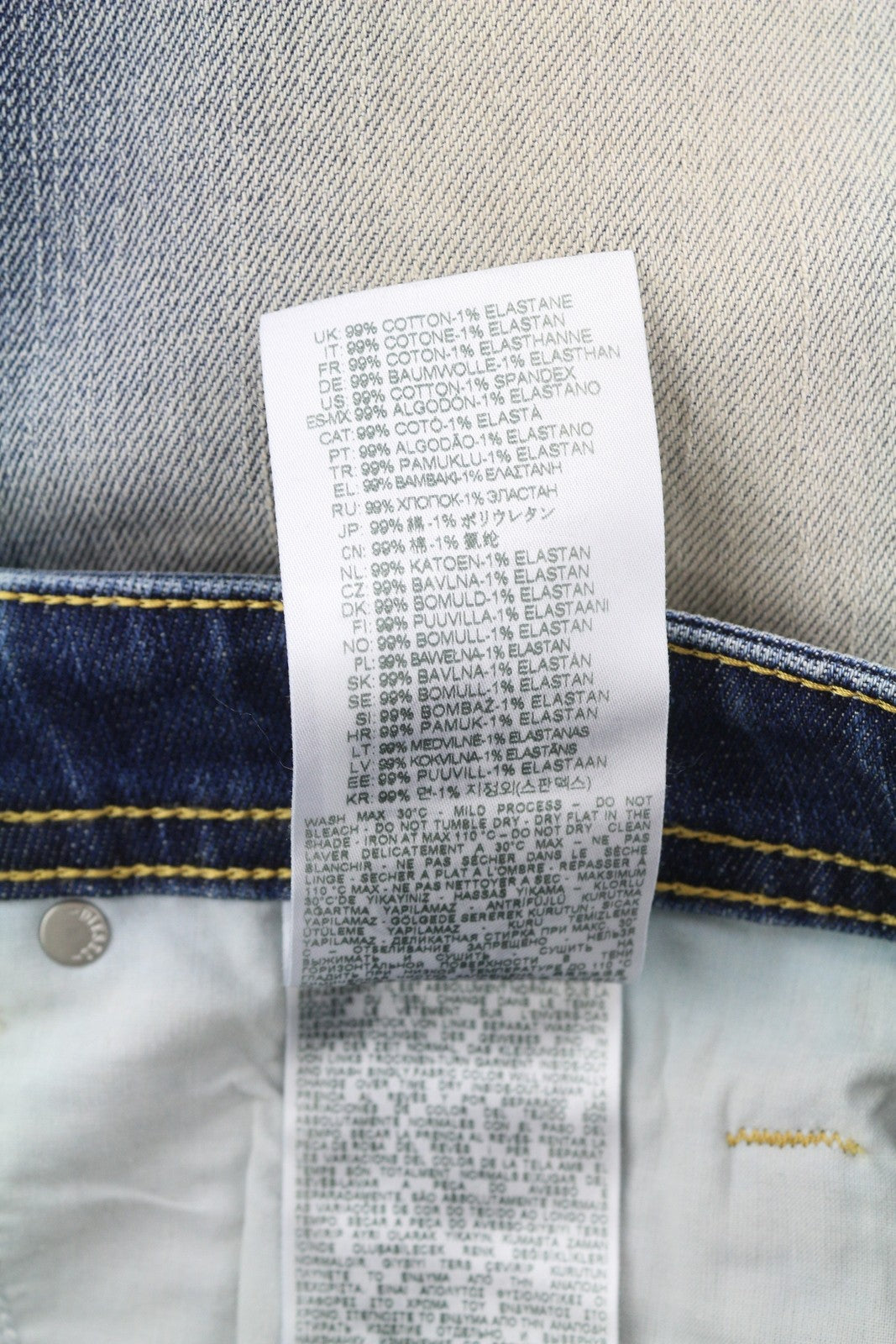 DIESEL Thommer-X R80IC Men Jeans W33/L30 Slim  Low Waist Distress Blue RRP€250