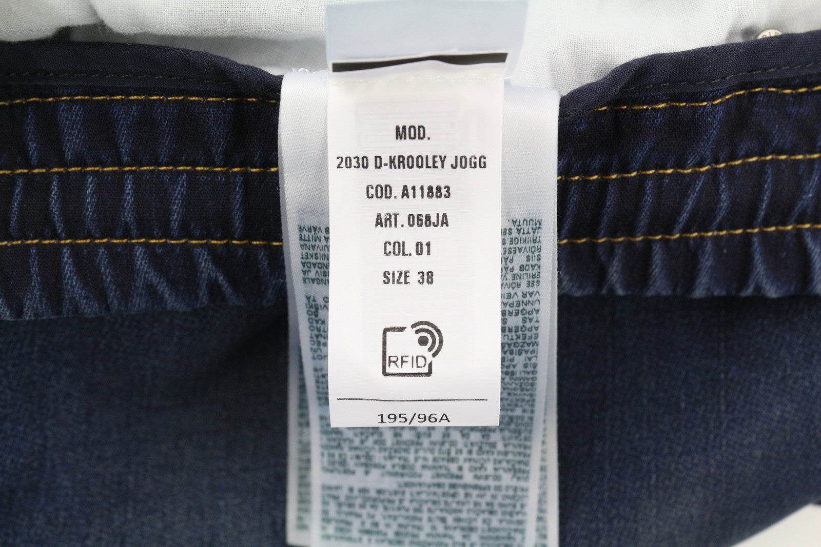 DIESEL 2030 D-Krooley Jogg 068JA Men Jeans W38 Drawstring Waist Blue RRP€325