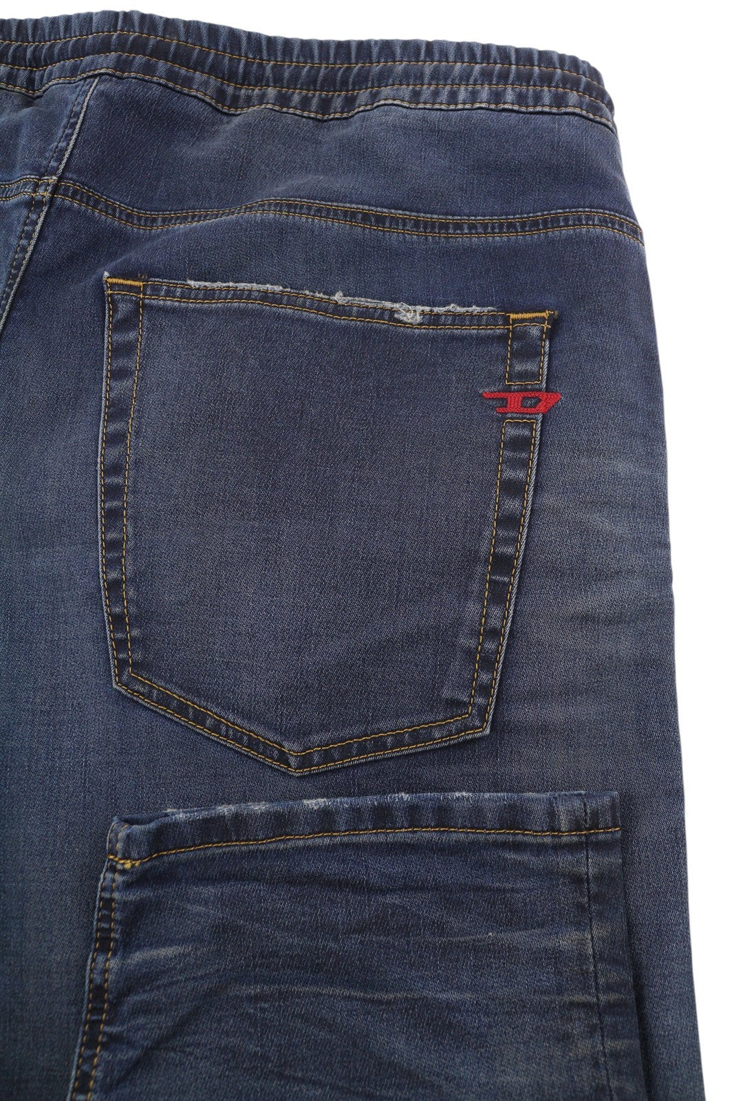 DIESEL 2030 D-Krooley Jogg 068JA Men Jeans W38 Drawstring Waist Blue RRP€325