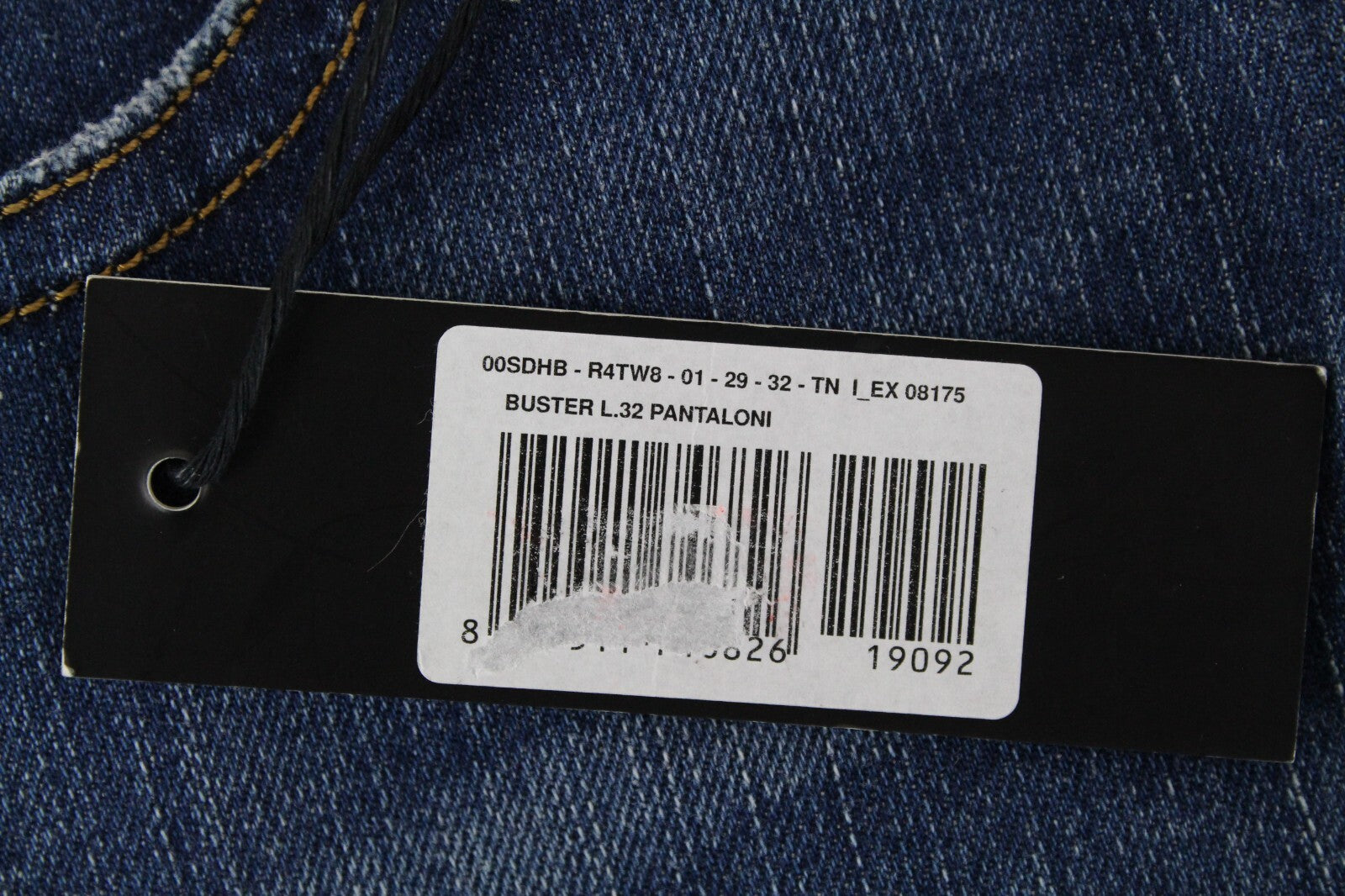 DIESEL Buster R4TW8 Men's Jeans W29/L32 Slim Tapered Blue Stretch Cotton Ripped