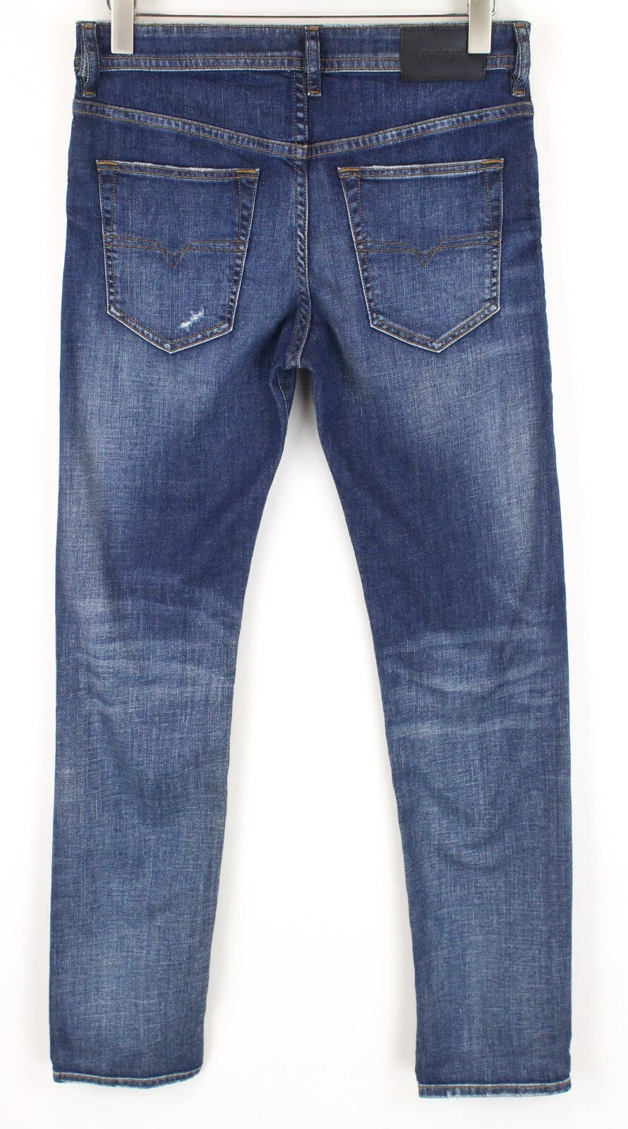 DIESEL Buster R4TW8 Men's Jeans W29/L32 Slim Tapered Blue Stretch Cotton Ripped