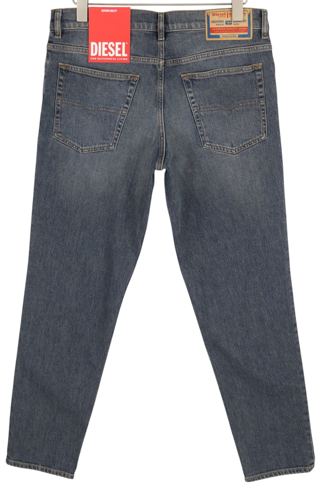 DIESEL 2023 D-Finitive 09F74 Men Jeans W36/L32 Regular Tapered Leg Blue RRP€175