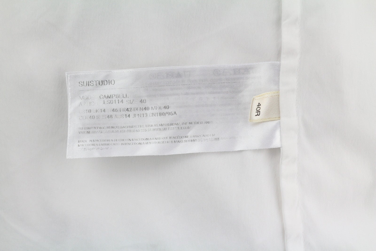 SUISTUDIO Campbell Women Shirt UK14 White Self Tie Bow Detail Buttoned Collared