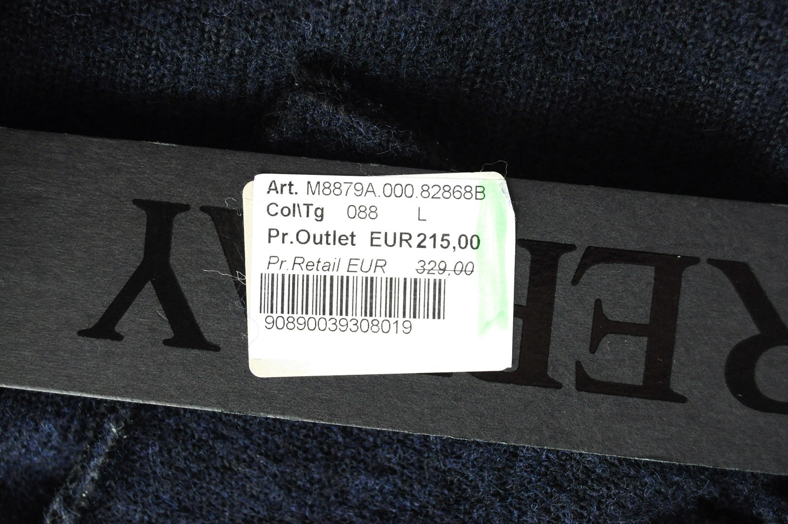 REPLAY Mens Navy Coat L Wool Blend Double-Breasted Lined Smart RRP€329