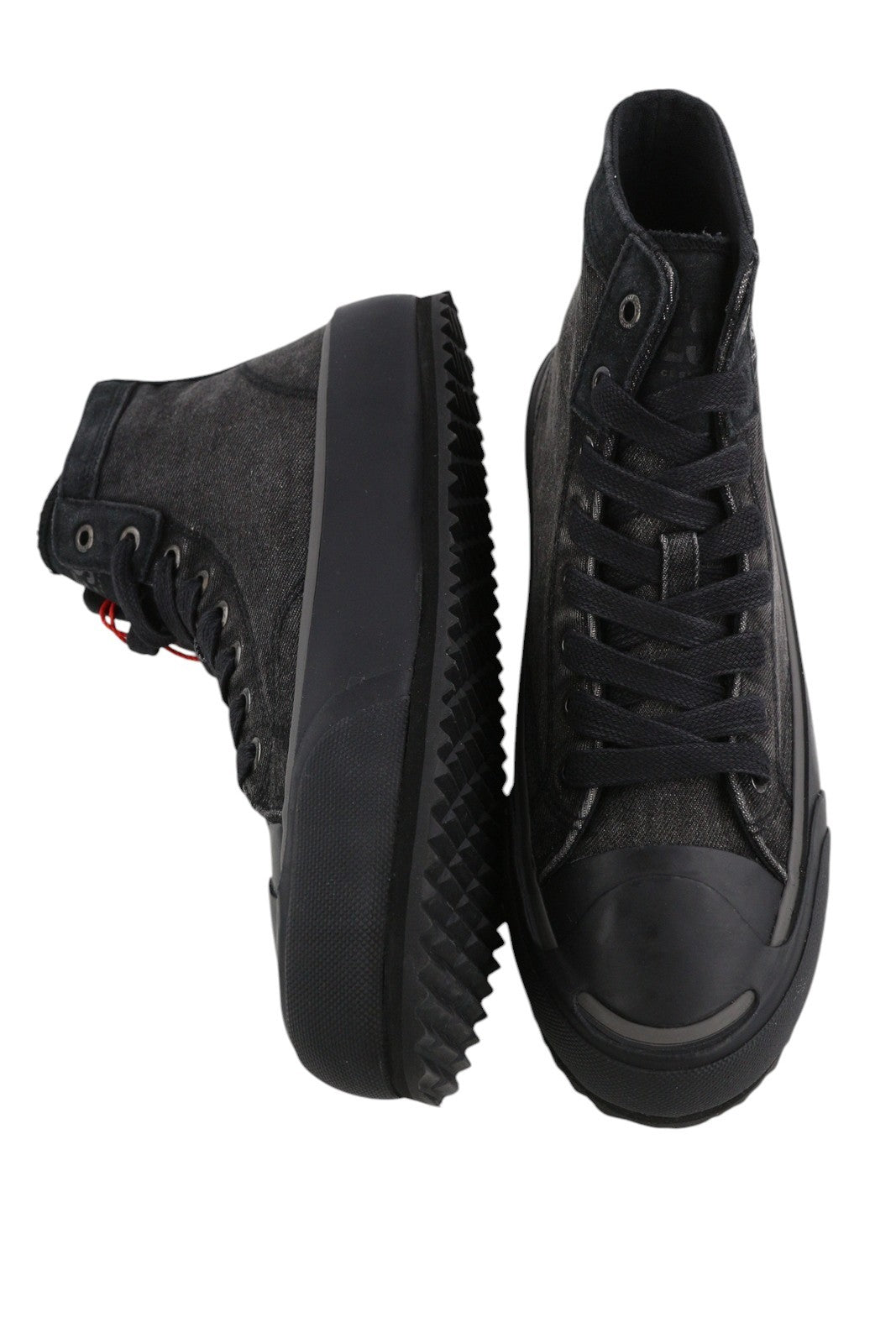 DIESEL S-Principia Mid Mens Sneakers EU41 Black High Lace Almond Toe RRP€160