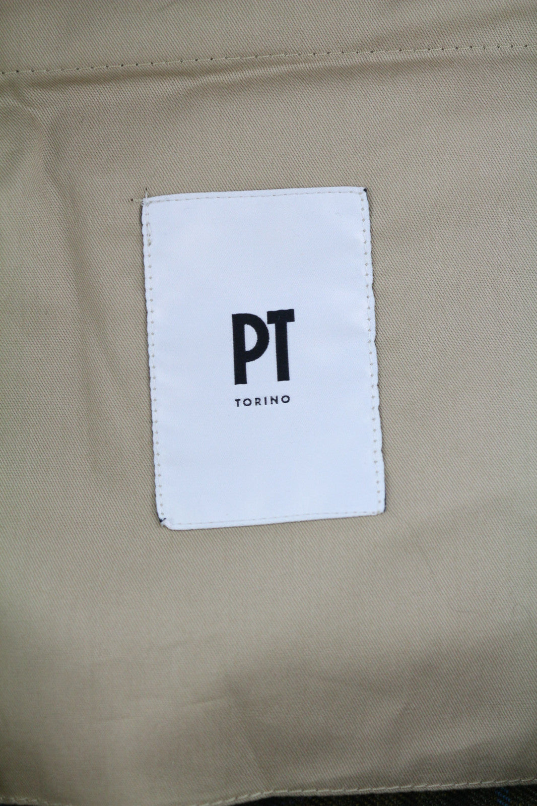 PT TORINO Rebel Fit Men Trousers 52 W36 Fleece Wool Plaid Zipper Tapered Fit