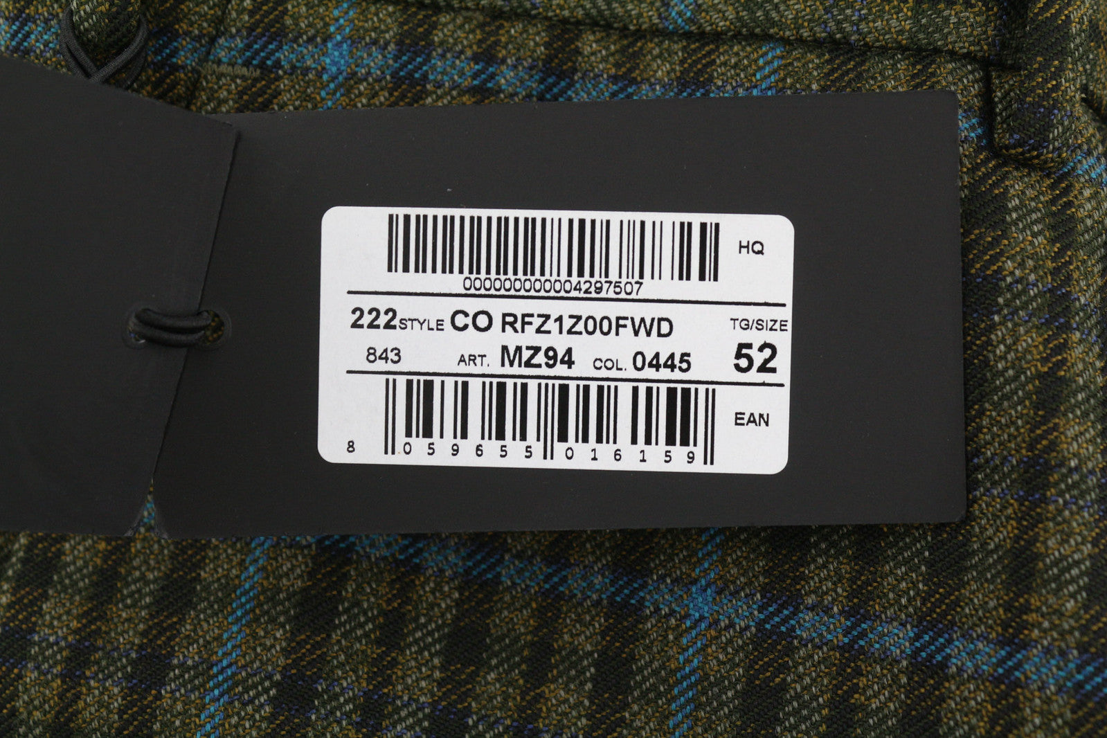 PT TORINO Rebel Fit Men Trousers 52 W36 Fleece Wool Plaid Zipper Tapered Fit