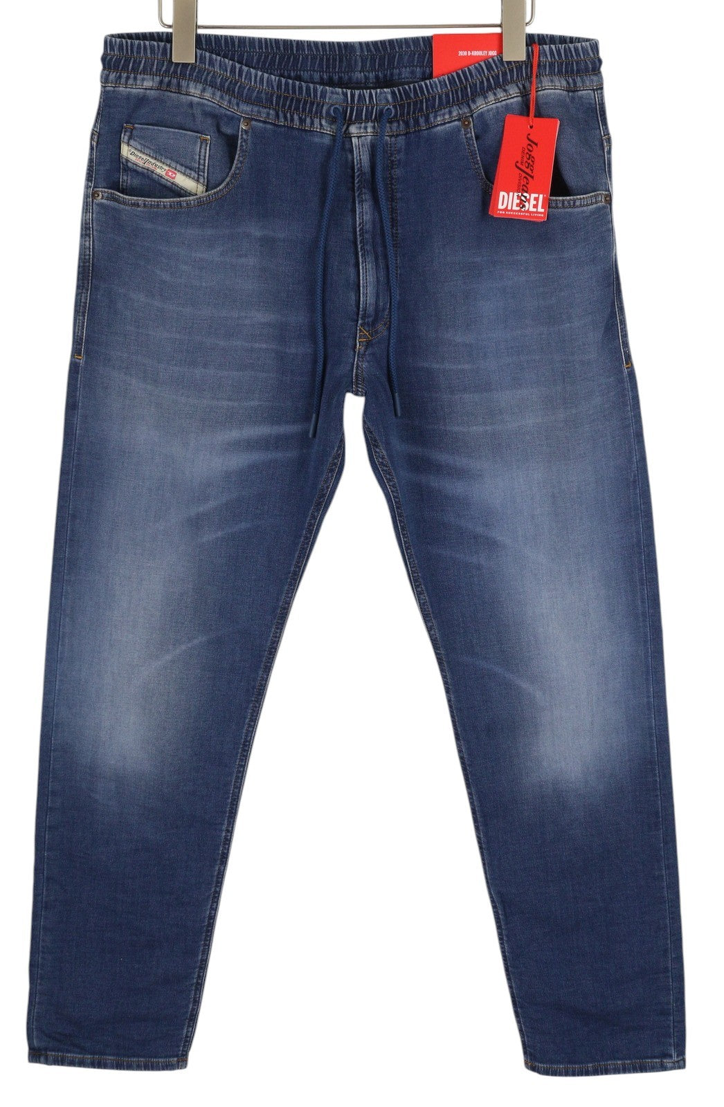 DIESEL 2030 D-Krooley Jogg 068HY Men Jeans W40 Drawstring Waist Blue RRP295