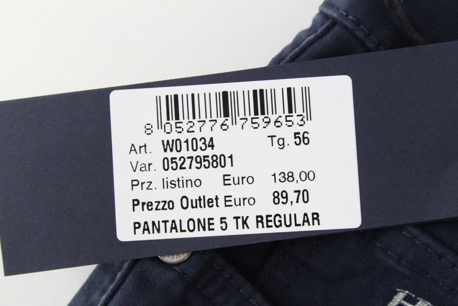 HARMONT & BLAINE Mens Cotton Trousers 56 Dark Blue Stretch 5-Pocket Straight