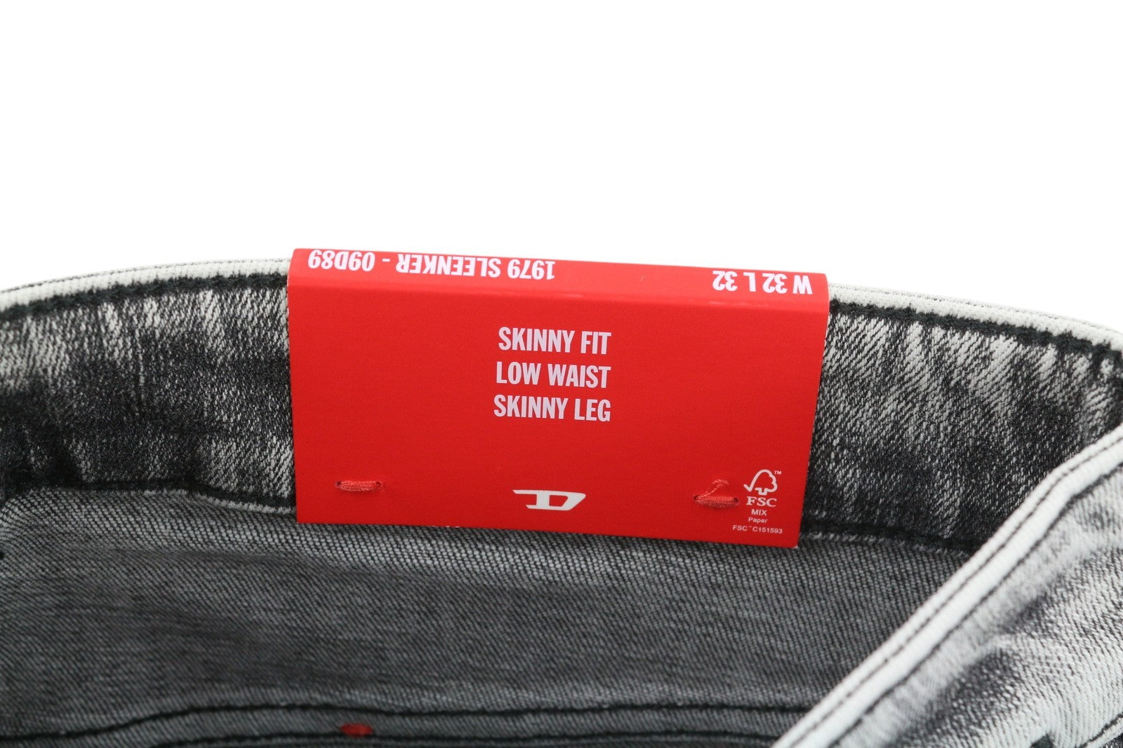 DIESEL 1979 Sleenker 09D89 Mens Jeans W32/L32 Stretchy Skinny  Grey RRP€195