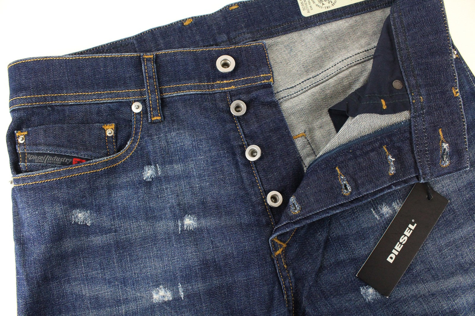 DIESEL Tepphar R7NA8 Men's Jeans W28/L32 Blue Slim Fit Carrot Stretch Washed