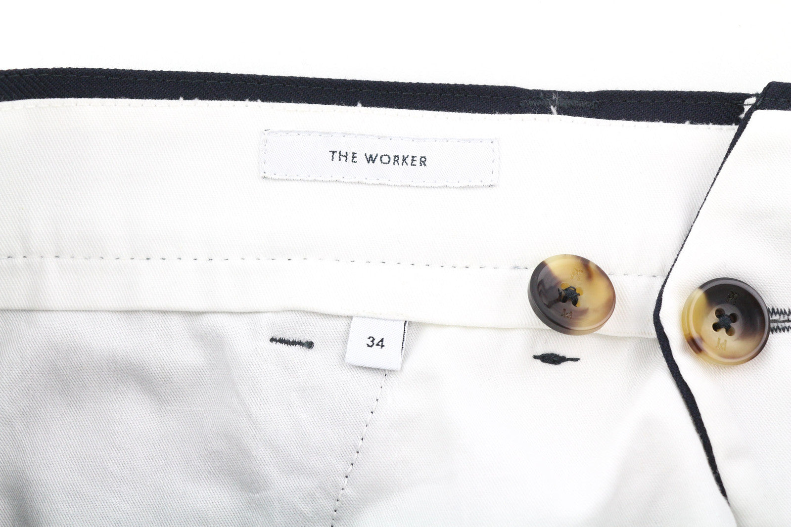 PT TORINO The Worker Men Trousers W34 Fleece Wool Blend Tapered Fit Buttoned