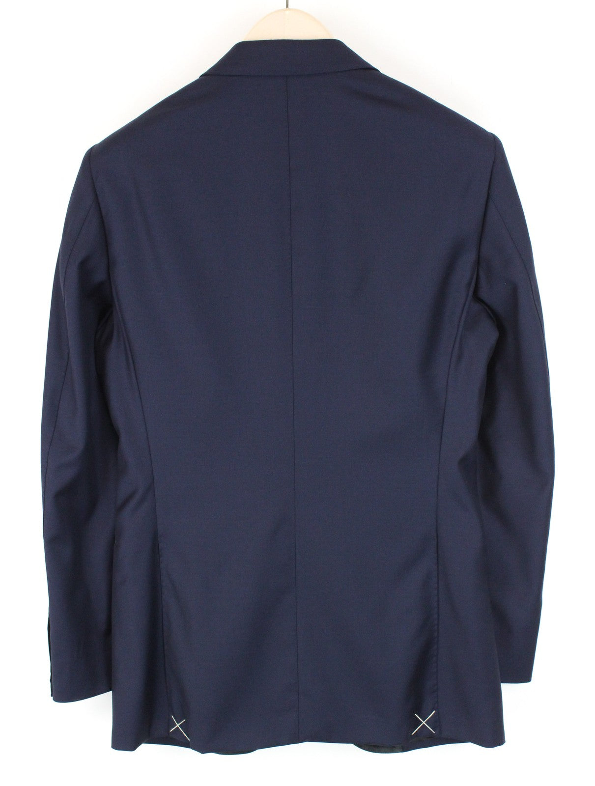 SUITSUPPLY Lazio smokingo švarkas vyrams UK34R tamsiai mėlynas Super 120 vilnonis plonas oficialios suknelės 