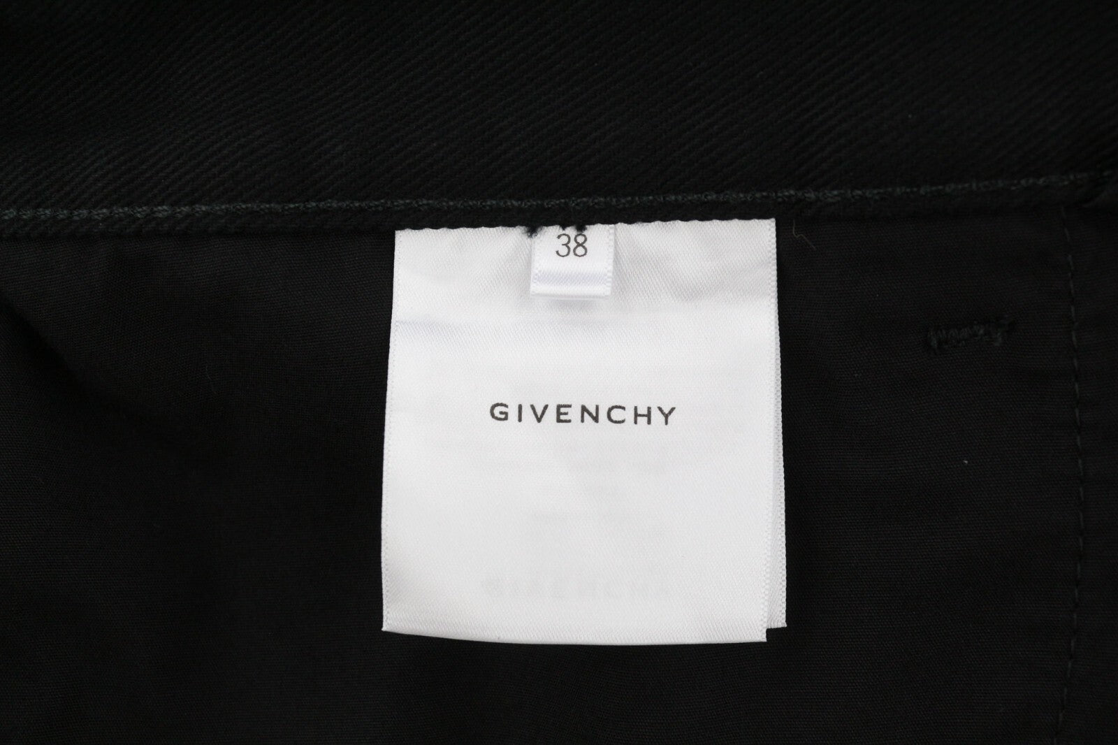 GIVENCHY X Tiffany Men Jeans W38 Tapered Fit Zipper Closure Pockets Dark Black