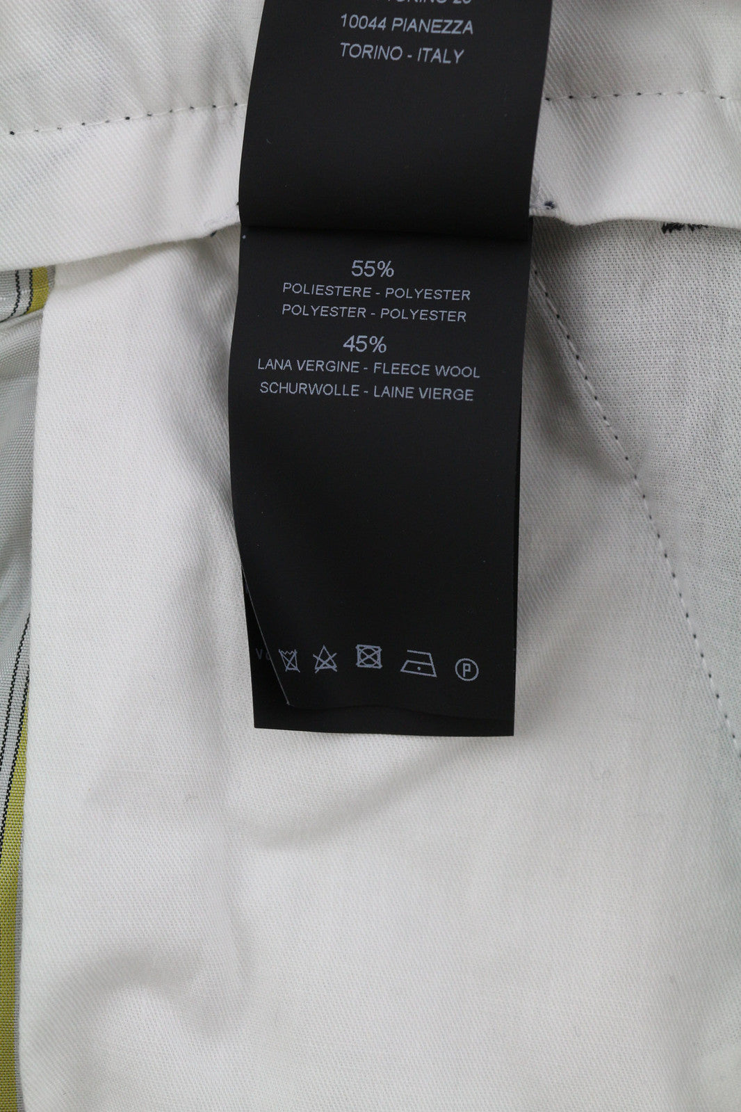 PT TORINO The Worker Men Trousers W34 Fleece Wool Blend Tapered Leg Buttoned