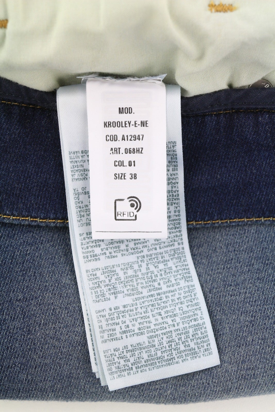 DIESEL Krooley-E-Ne 068HZ Men Jeans W38 Jogg Drawstring Waist Washed Blue RRP295