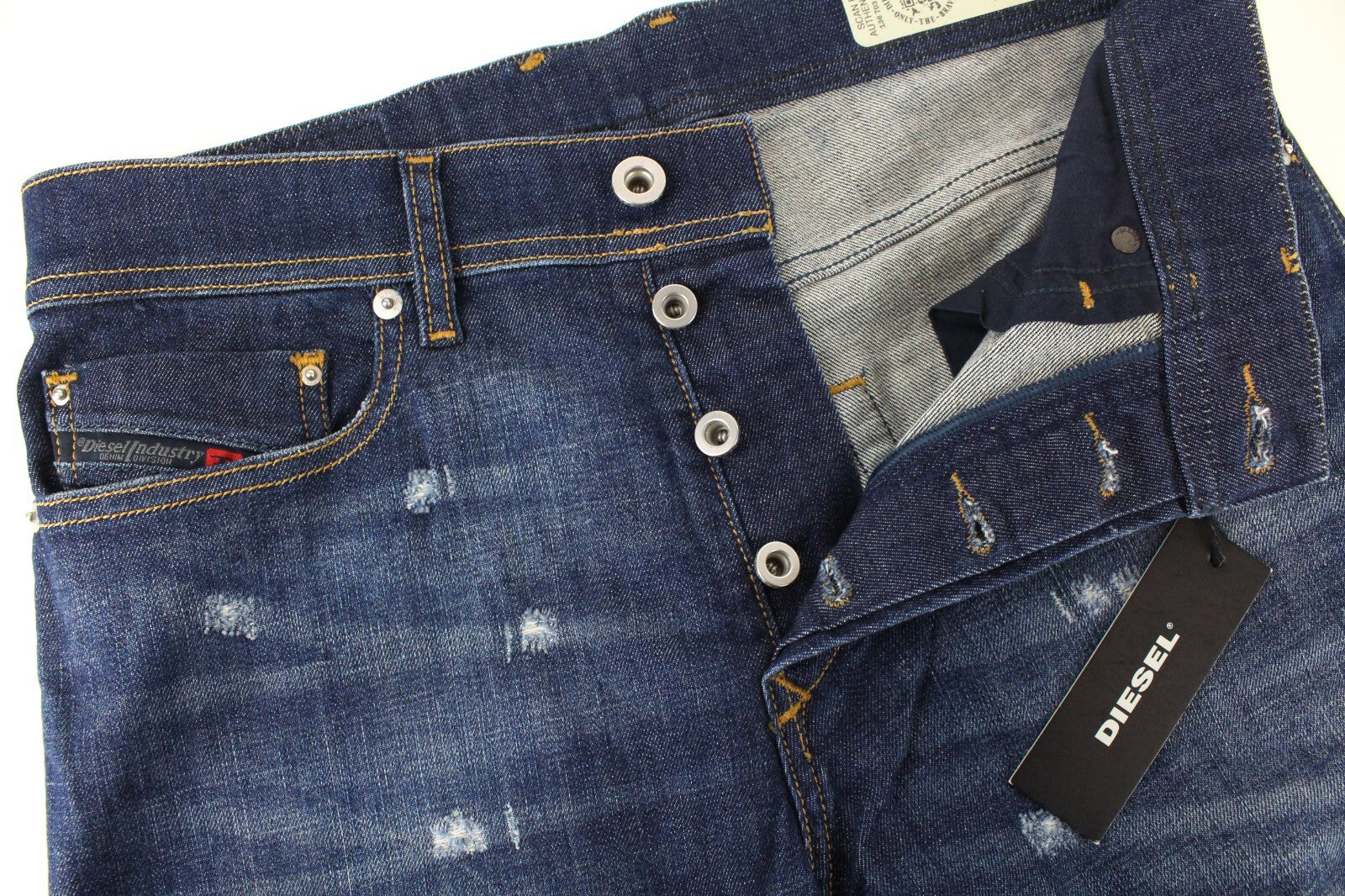 DIESEL Tepphar R7NA8 Men's Jeans W28/L32 Slim Carrot Fit Stretch Blue Cotton*