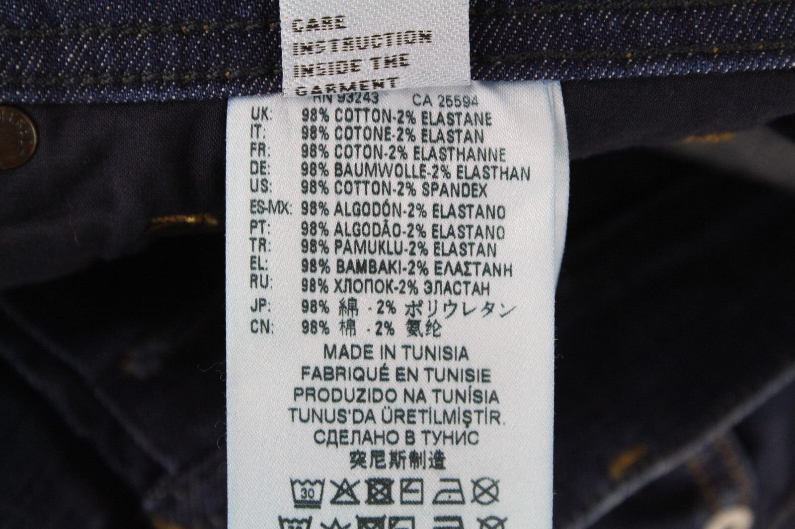 DIESEL Tepphar R7NA8 Men's Jeans W28/L32 Slim Carrot Fit Stretch Blue Cotton*