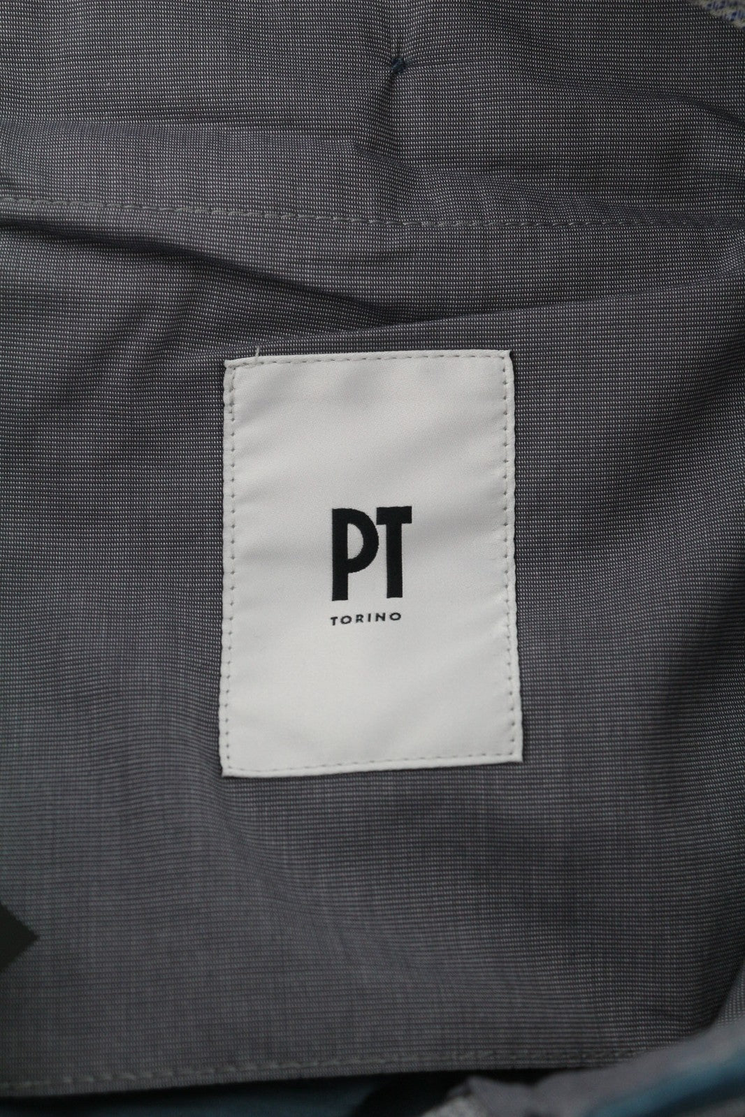 PT TORINO Men Trousers 52 W36 Blue Corduroy Chino Skinny Fit Zipped Logo Pockets