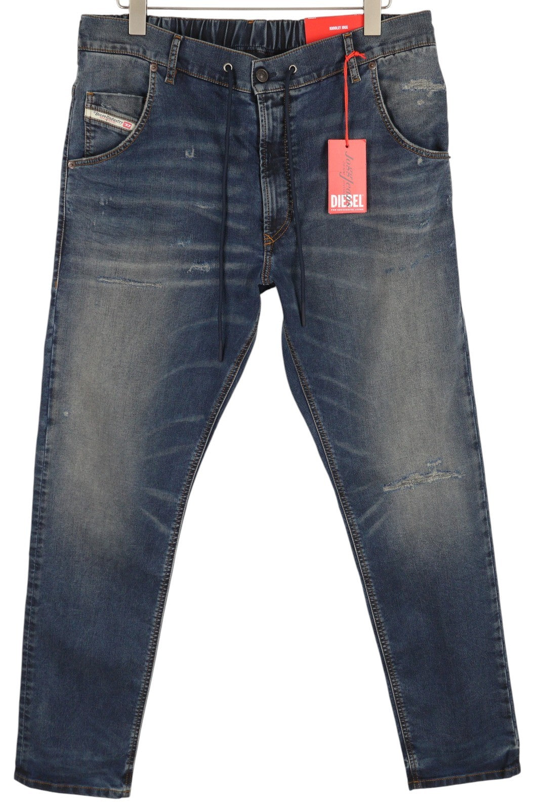 DIESEL Krooley-E-Ne E9H98 Mens Jeans W34/L32 Jogg Distress Washed Blue RRP€295