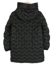 COLMAR 2208 Women Jacket XXS Down Insulated Hooded Zipper Quilted Mid-Length