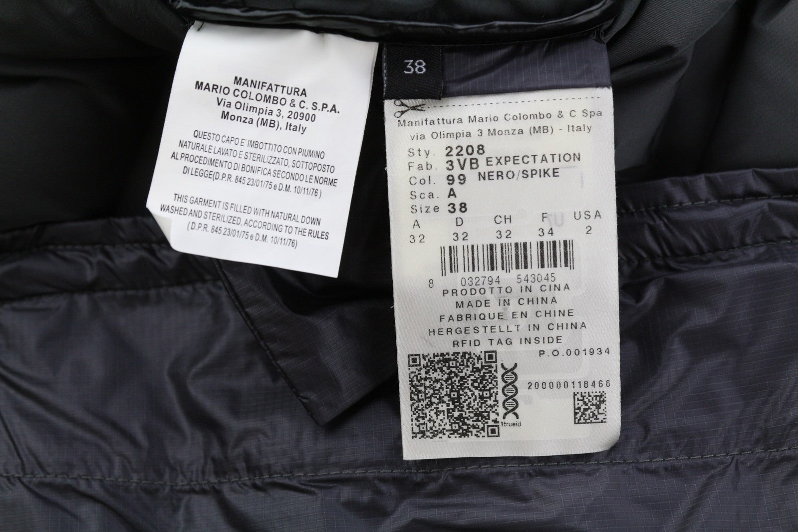 COLMAR 2208 Women Jacket XXS Down Insulated Hooded Zipper Quilted Mid-Length