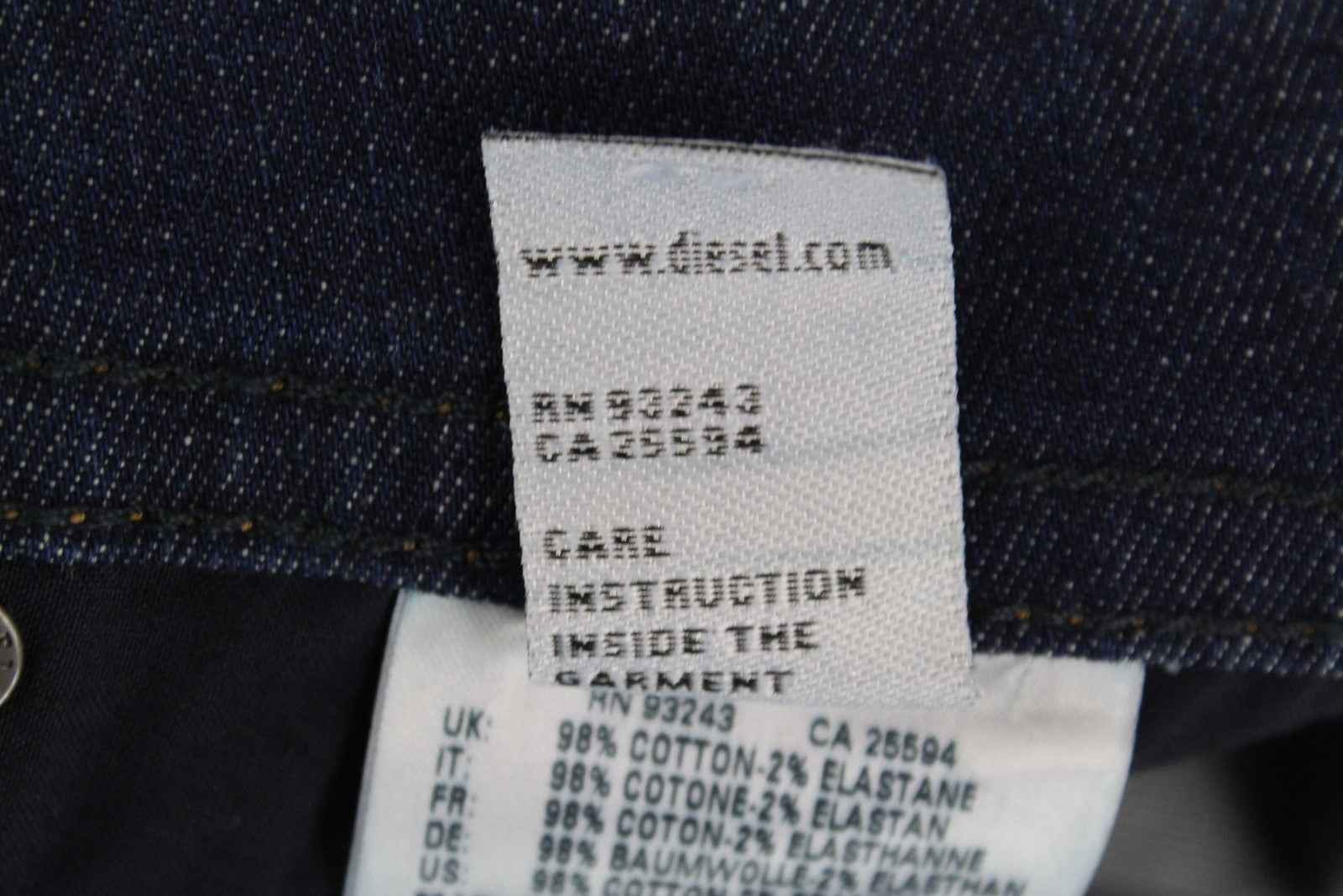 DIESEL Buster R7NA8 Men's Jeans W28/L32 Slim Tapered Fit Blue Washed Cotton*