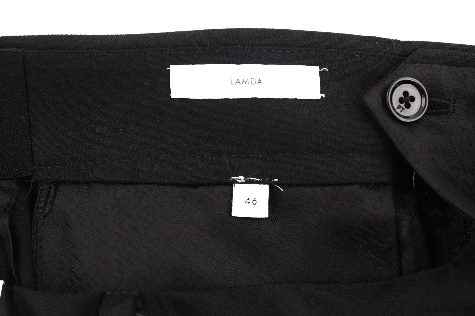 PT TORINO Lamda Men Trousers 46 W31 Black Fleece Wool Blend Cargo Zipped Pockets