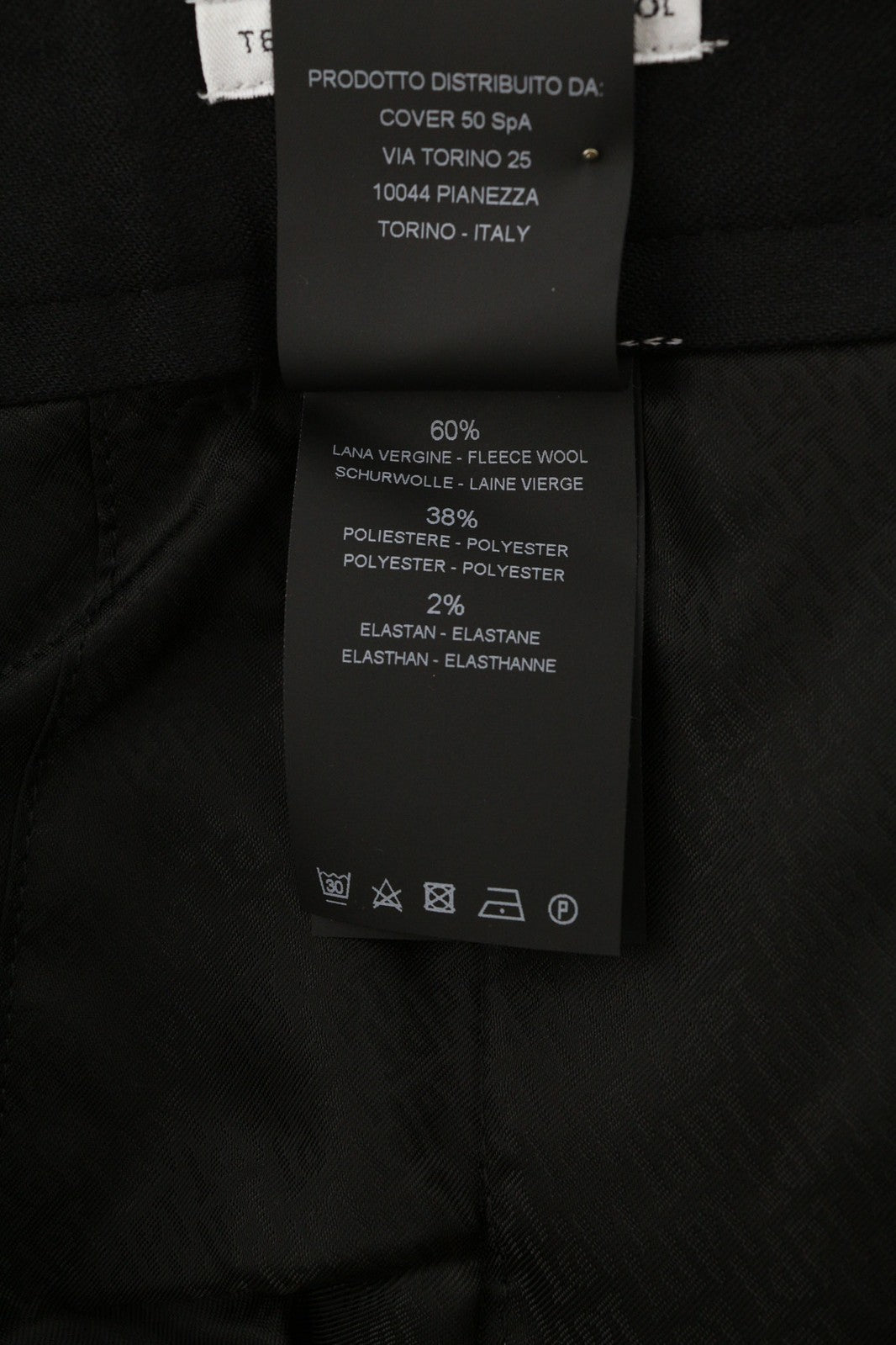 PT TORINO Lamda Men Trousers 52 W35 Black Fleece Wool Blend Cargo Zipped Pockets