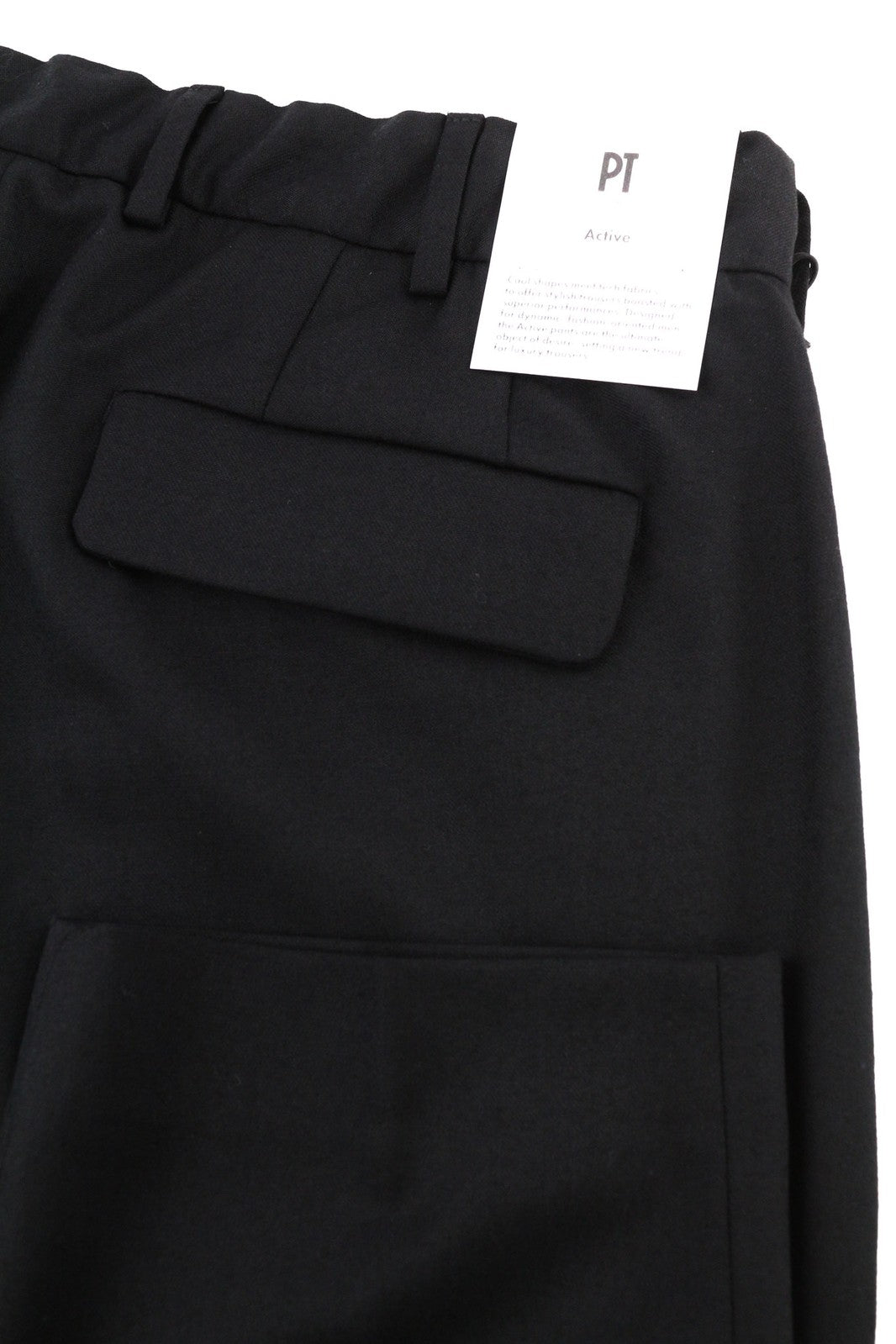 PT TORINO Lamda Men Trousers 48 W33 Black Fleece Wool Blend Cargo Zipped Pockets