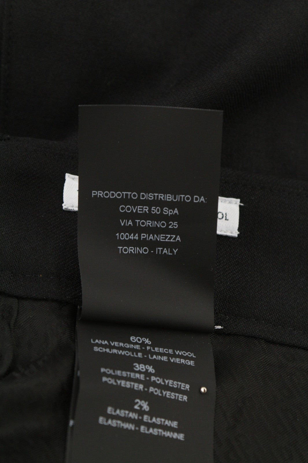 PT TORINO Lamda Men Trousers 48 W33 Black Fleece Wool Blend Cargo Zipped Pockets