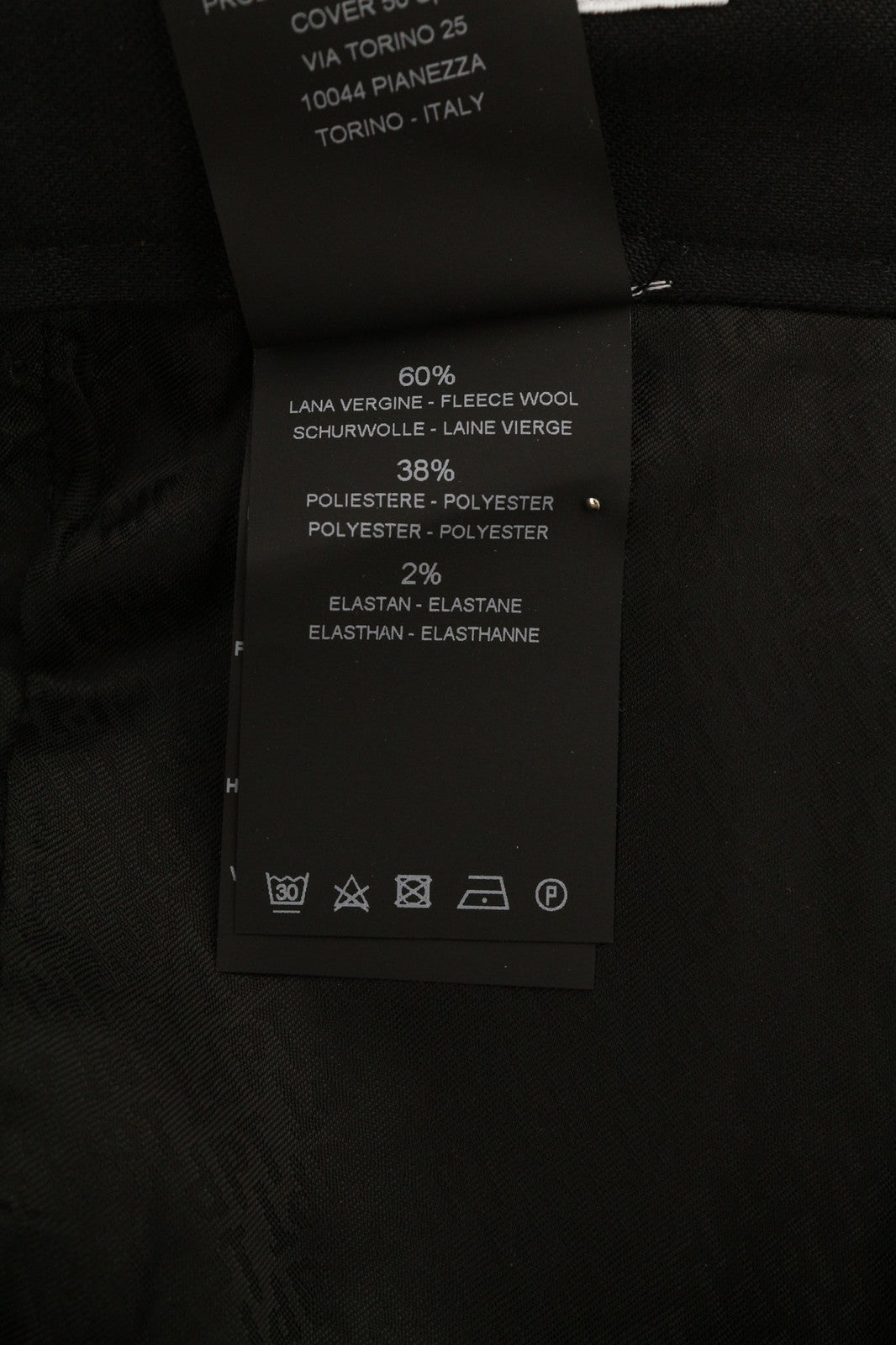 PT TORINO Lamda Men Trousers 48 W33 Black Fleece Wool Blend Cargo Zipped Pockets