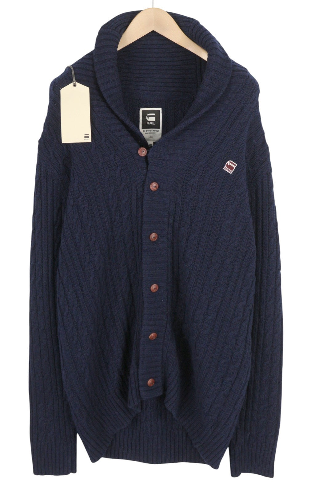 G-STAR RCT New Borre Shawl Cardigan Knit L/S Men Jumper 3XL Wool Blend Buttoned