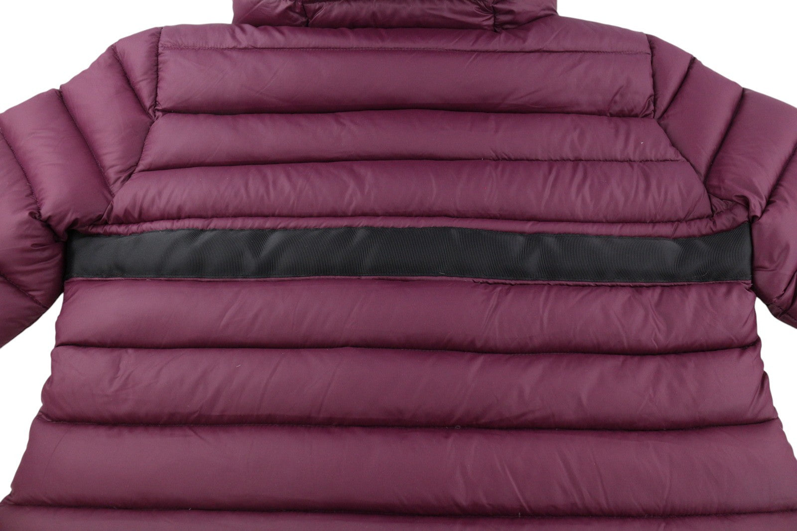 DIESEL Women Jacket S Burgundy Hooded Down Insulated Full Zip Snap Button Puffer