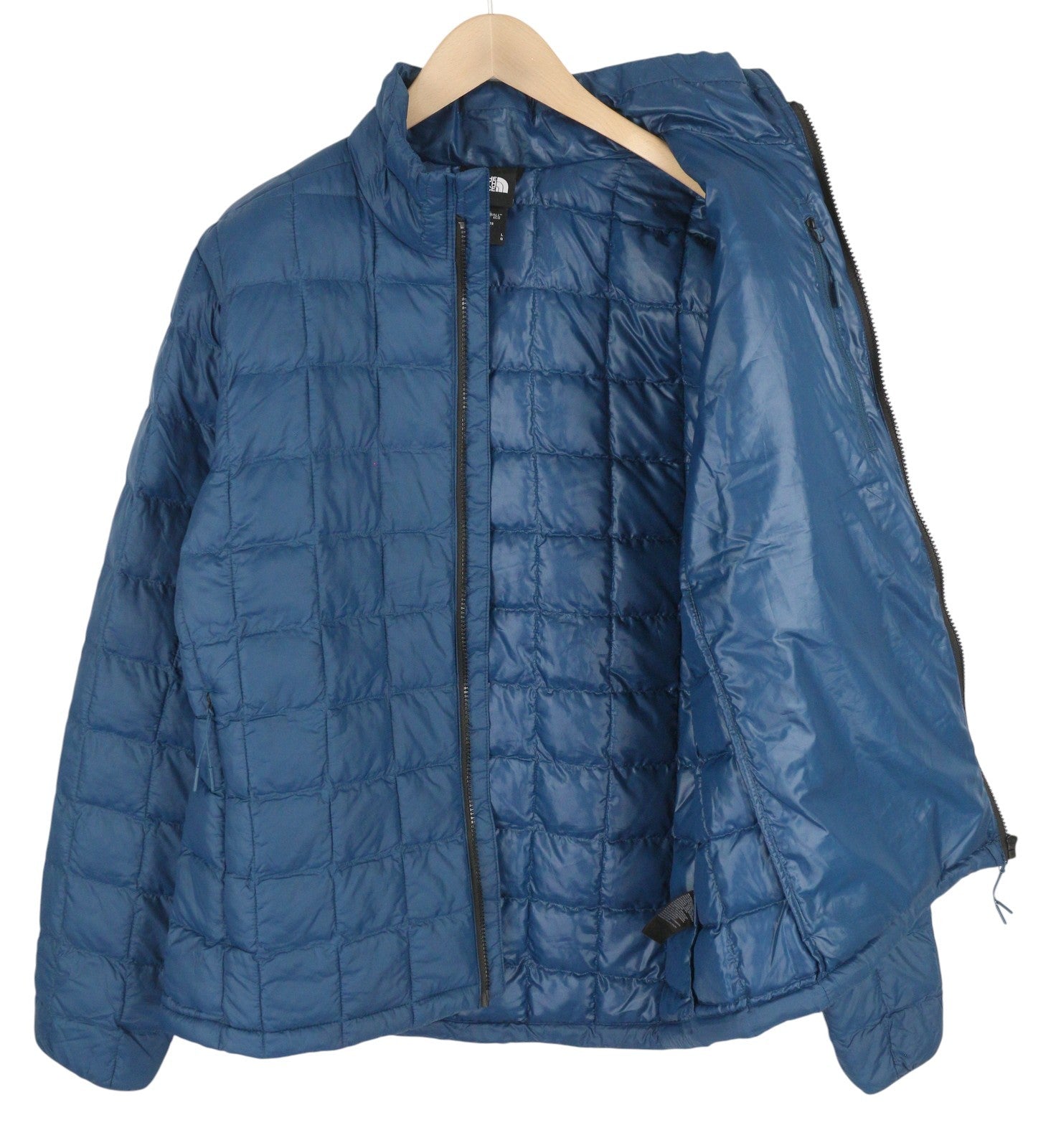 THE NORTH FACE Men Jacket L Dark Blue Insulated Quilted Thermoball Eco Puffer