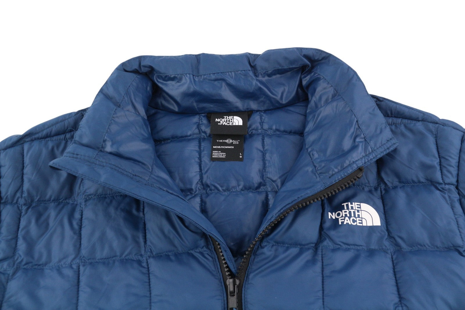 THE NORTH FACE Men Jacket L Dark Blue Insulated Quilted Thermoball Eco Puffer