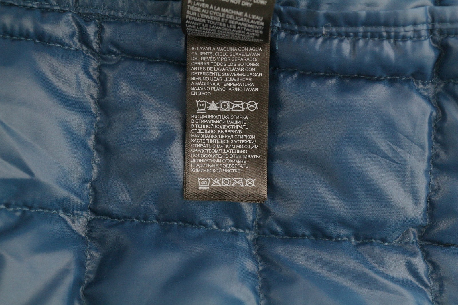 THE NORTH FACE Men Jacket L Dark Blue Insulated Quilted Thermoball Eco Puffer