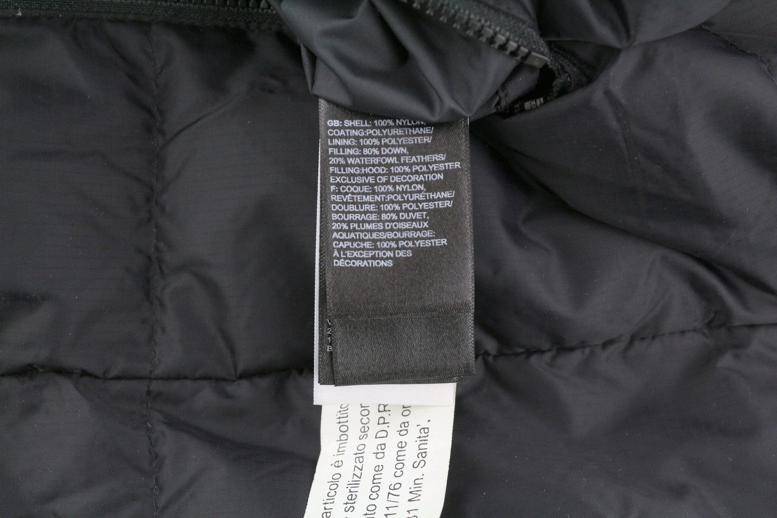 THE NORTH FACE Men Jacket S Black 550 Down Insulated High Neck Full Zip Puffer