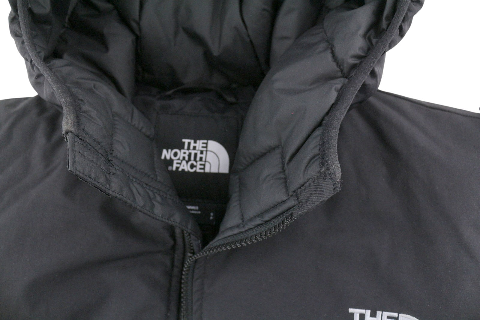 THE NORTH FACE Men Jacket S Black 550 Down Insulated High Neck Full Zip Puffer