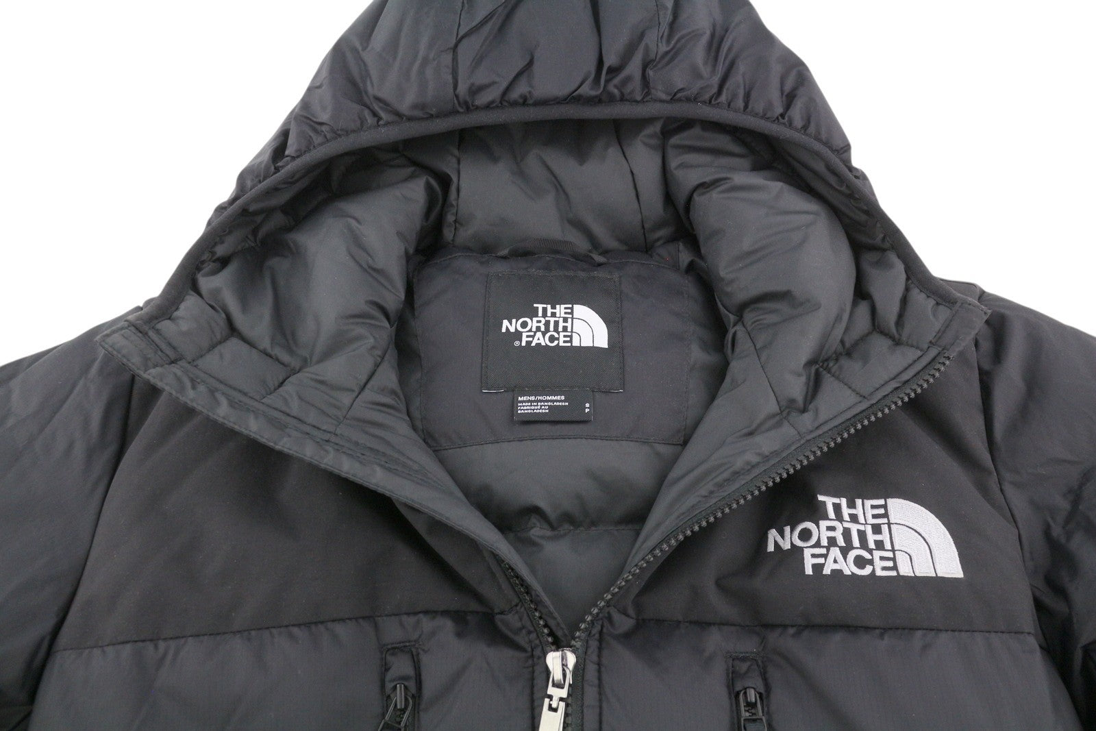 THE NORTH FACE Men Jacket S Black 550 Down Insulated High Neck Full Zip Puffer