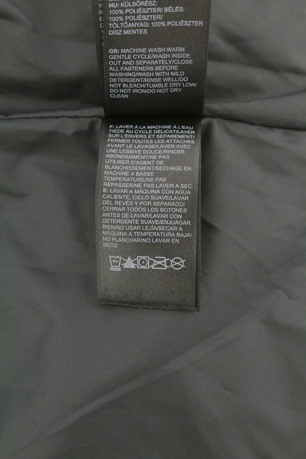 THE NORTH FACE Men Jacket XS Black Full Zip High Neck Insulated Logo Puffer