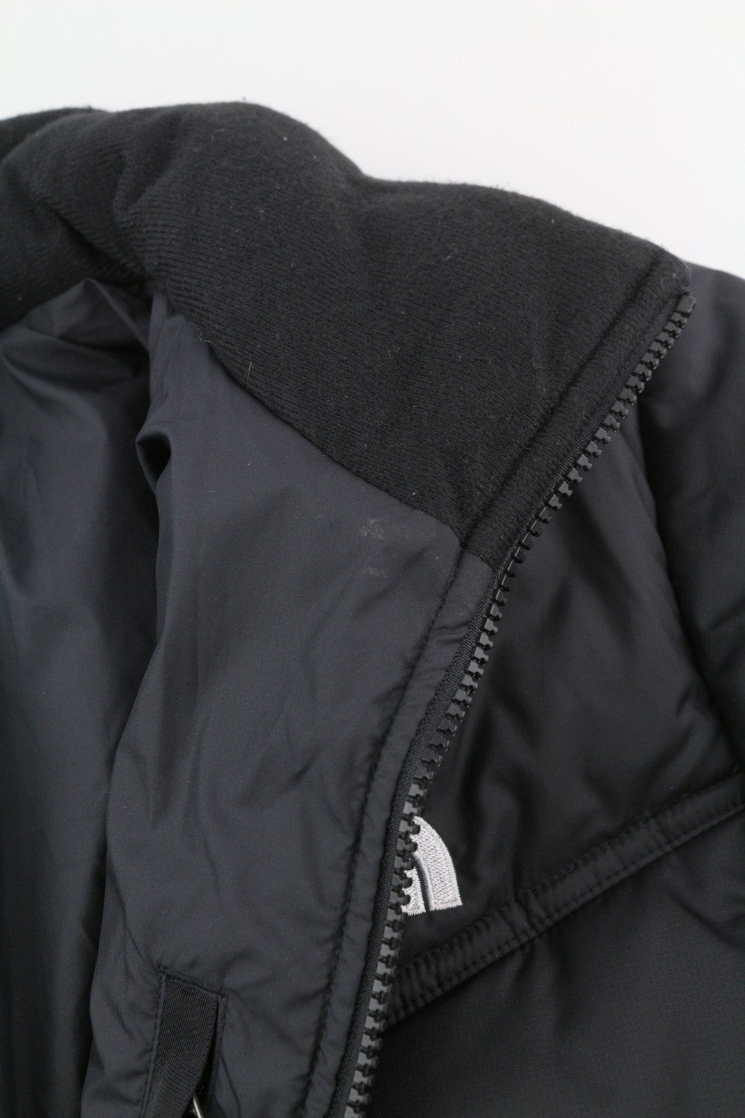 THE NORTH FACE Men Jacket XS Black Full Zip High Neck Insulated Logo Puffer