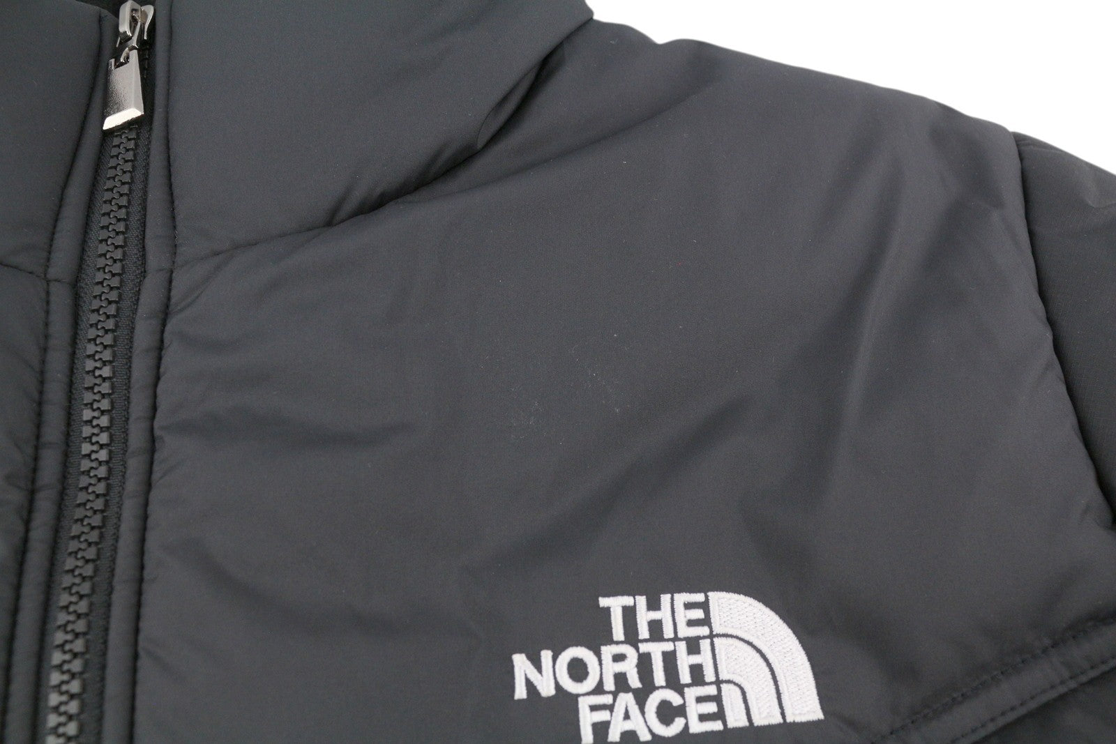 THE NORTH FACE Men Jacket XS Black Full Zip High Neck Insulated Logo Puffer