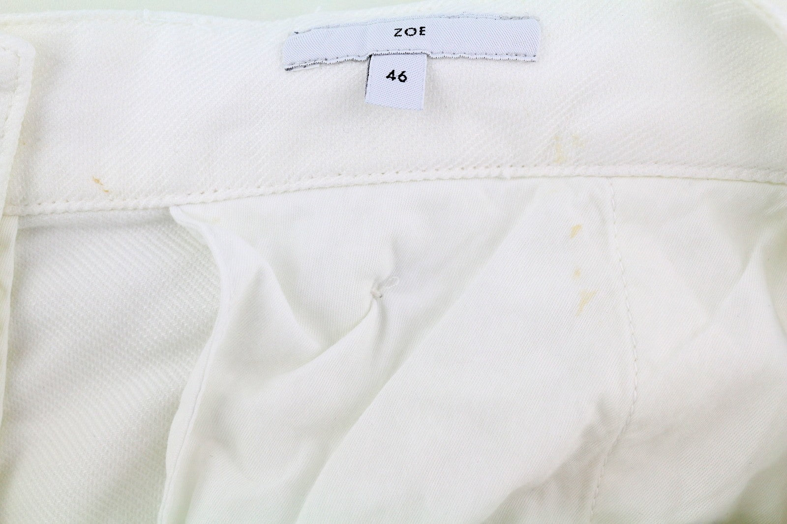 PT TORINO Zoe Women Trousers 46 W30 White Linen Blend Slim Fit High Waist Cargo